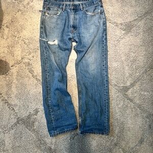 Levi's Relaxed Fit Distressed Blue Jeans 33x30